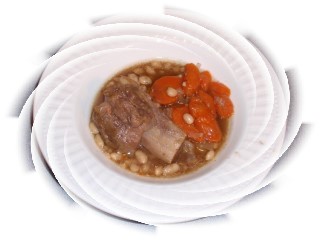 Navy Beans with Pork and Carrots